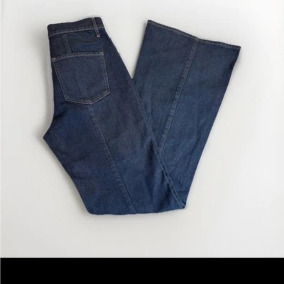 Express Dark Blue Flare Jeans - Picture 6 of 7